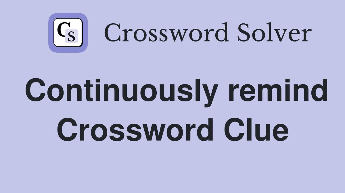 remind crossword clue 6 letters